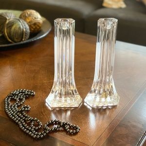 Mikasa 9” Vintage Crystal candleholders